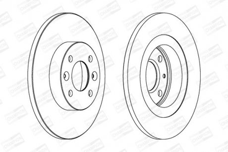 Гальмівний диск передній DACIA LOGAN, SANDERO/ RENAULT LOGAN, SANDERO, TWINGO/ SMART FORTWO CHAMPION 562293CH