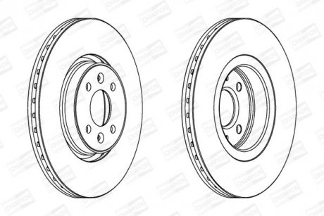 Гальмівний диск передній RENAULT SCÉNIC, GRAND SCÉNIC CHAMPION 562410CH