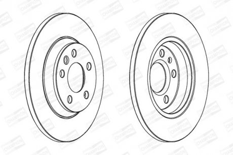 Гальмівний диск задній Ford Galaxy I / Seat Alhambra / VW Sharan, Transporter IV CHAMPION 562448CH (фото 1)