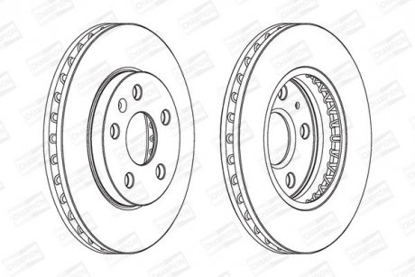 Гальмівний диск передній Chevrolet Malibu / Opel Insignia A CHAMPION 562460CH (фото 1)