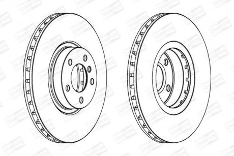 Гальмівний диск передній BMW X5, X6 CHAMPION 562520CH1