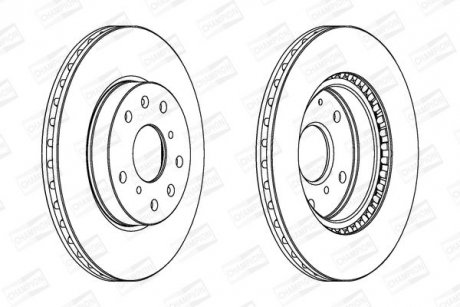 Гальмівний диск передній SUZUKI SX4, VITARA/ FIAT SEDICI CHAMPION 562534CH