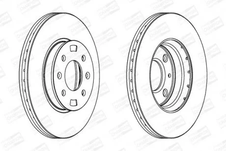 Гальмівний диск передній Hyundai Accent III, IV, i20 I / KIA Rio II, III CHAMPION 562554CH