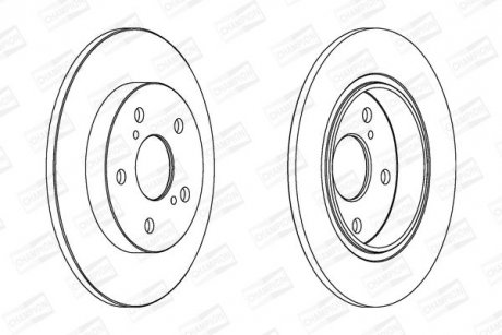 Гальмівний диск задній Toyota Auris, Corolla (2006->) CHAMPION 562599CH (фото 1)