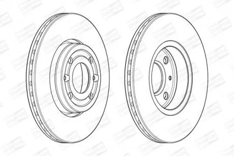 Гальмівний диск передній RENAULT CAPTUR,CLIO,DOKKER,KANGOO,LODGY,TWINGO,ZOE/MERCEDES-BENZ CITAN CHAMPION 562636CH