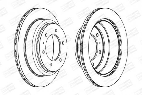 Гальмівний диск задній Opel Frontera, Monterey / Isuzu Rodeo, Trooper CHAMPION 562665CH