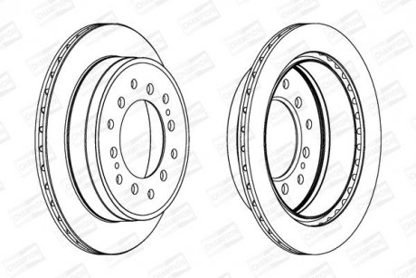 Гальмівний диск задній Lexus GX / Toyota FJ Cruiser, Land Cruiser CHAMPION 562738CH