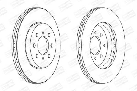 Гальмівний диск передній Honda Citi V, Jazz II (2002->) CHAMPION 562754CH (фото 1)
