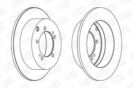 Гальмівний диск задній Mitsubishi Lancer / Outlander / Pajero / Chrysler Sebring CHAMPION 562781CH