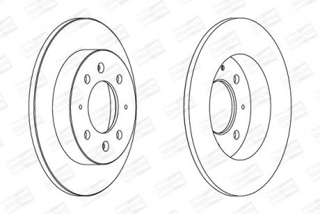 Гальмівний диск задній KIA Cerato CHAMPION 562788CH