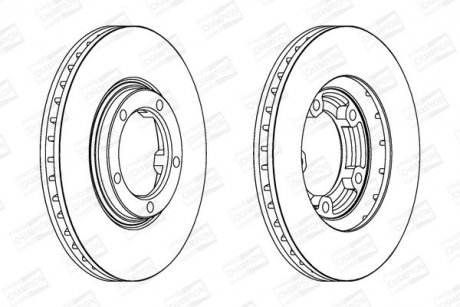 Гальмівний диск передній Hyundai H-1, H100, H200, Porter CHAMPION 562800CH