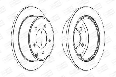 Гальмівний диск задній CHRYSLER SEBRING/ DODGE AVENGER, CALIBER/ JEEP COMPASS, PATRIOT CHAMPION 562857CH