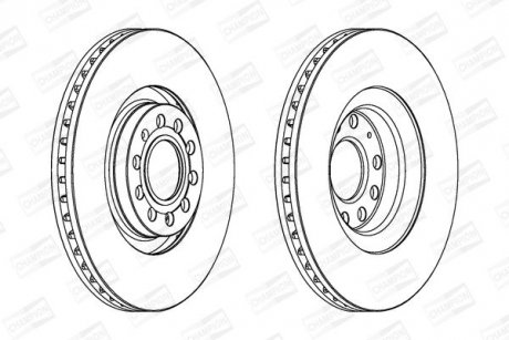 Гальмівний диск передній Audi A4, A6, Allroad / Seat Exeo CHAMPION 562978CH1 (фото 1)