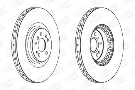 Гальмівний диск передній Mercedes GL / R / M CHAMPION 563054CH1