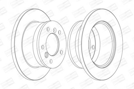 Гальмівний диск задній Mercedes G-Class (W463), Sprinter (B901, B902, B903, B904, B909) / VW LT CHAMPION 567761CH (фото 1)