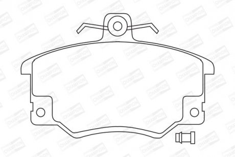 Гальмівні колодки передні Fiat Punto / Ragata / Abarth / Alfa Romeo 145 / 155 CHAMPION 571309CH