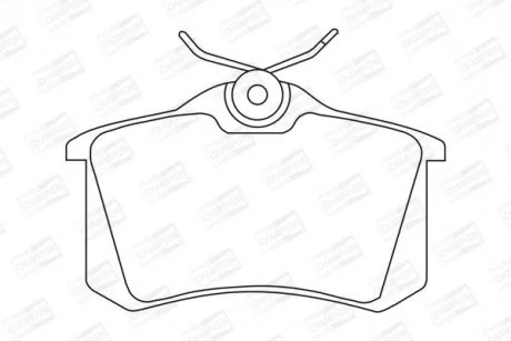 Гальмівні колодки задні VW Polo, Passat, Jetta, Golf / Audi A4/ Peugeot / Renault / Citroen CHAMPION 571361CH