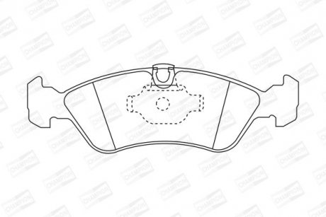 Гальмівні колодки передні Daewoo Nexia / Espero / Opel Astra / Kadett /Omega / Vectra CHAMPION 571391CH