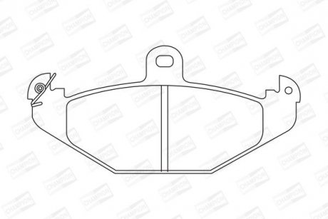 Гальмівні колодки задні Renault Laguna, Safrane / Chrysler Viper / Dodge Viper / Tesla Roadster CHAMPION 571425CH (фото 1)