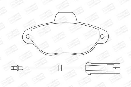 Гальмівні колодки передні Fiat Cinquecento, Palio, Punto, Seicento / Lancia CHAMPION 571523CH