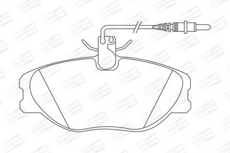 Гальмівні колодки передні Peugeot 806, Expert / Citroen Evasion, Jumpy / Fiat Scudo / Lancia Zeta CHAMPION 571838CH