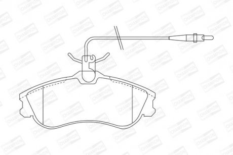 Гальмівні колодки передні Citroen Berlingo, Xsara / Peugeot 306, Partner CHAMPION 571919CH