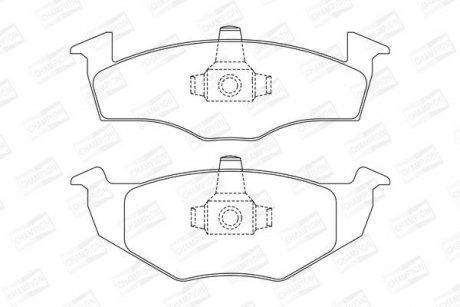 Гальмівні колодки передні VW Golf III, Polo III, Vento / Seat Cordoba, Ibiza II, Toledo I CHAMPION 571939CH