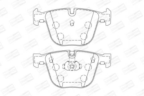 Гальмівні колодки задні BMW 1-Series, 3-Series, 5-Series, 6-Series, 7-Series, X5, X6 / Bentley / Rol CHAMPION 571991CH (фото 1)