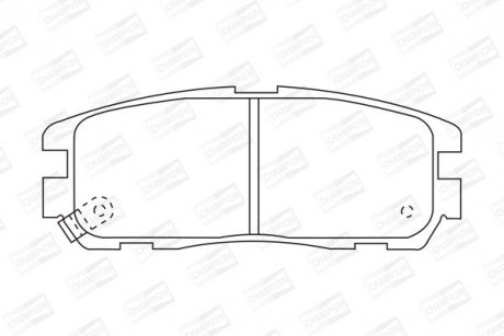 Гальмівні колодки задні Opel Frontera / Monterey / Isuzu Trooper / D-Max /Great Wall Hover CHAMPION 572221CH (фото 1)
