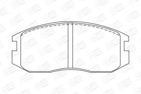 Гальмівні колодки передні Mitsubishi Colt, Galant, Lancer III, IV, V, VI, Mirage / Toyota Cami, Rush CHAMPION 572375CH