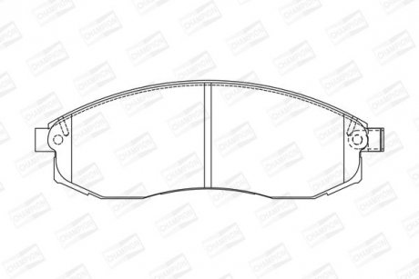 Гальмівні колодки передні Mitsubishi L200 / Nissan Cefiro / Maxima CHAMPION 572495CH