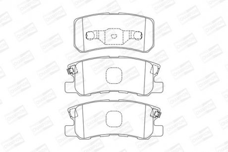 Гальмівні колодки задні Chrysler / Mitsubishi / Citroen C-Crosser, C4 / Dodge / Jeep Compass, Patrio CHAMPION 572498CH