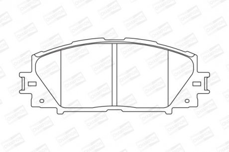 Гальмівні колодки передні Toyota Prius, Verso / Lexus CT200H CHAMPION 572631CH (фото 1)