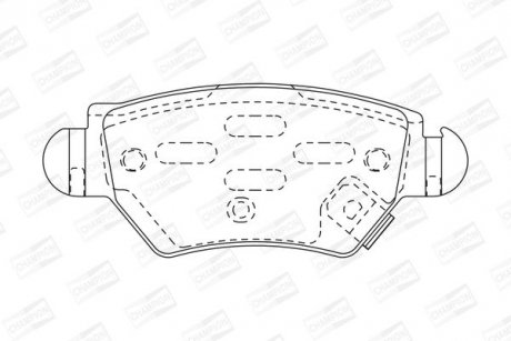 Гальмівні колодки задні Opel Astra G, Zafira A / Chevrolet Corsa / Chrysler Concorde CHAMPION 573010CH