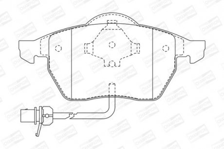 Гальмівні колодки передні Ford Galaxy / Seat Alhambra / VW Sharan CHAMPION 573022CH (фото 1)