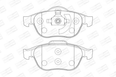 Гальмівні колодки передні Renault Espace IV, Laguna II, Vel Satis CHAMPION 573025CH