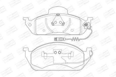 Гальмівні колодки передні Mercedes M W163 CHAMPION 573034CH