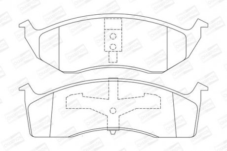 Гальмівні колодки передні Dodge Caravan, Intrepid, Nepn / Chrysler Voyager CHAMPION 573072CH (фото 1)