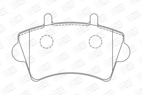 Гальмівні колодки передні Renault Master / Nissan InterStar / Opel Movano CHAMPION 573107CH