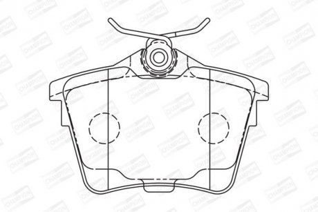 Гальмівні колодки задні Peugeot 407,607 / Citroen C5 CHAMPION 573133CH