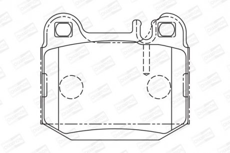 Гальмівні колодки задні Mercedes M W163 / Maserati Quattroporte CHAMPION 573147CH (фото 1)