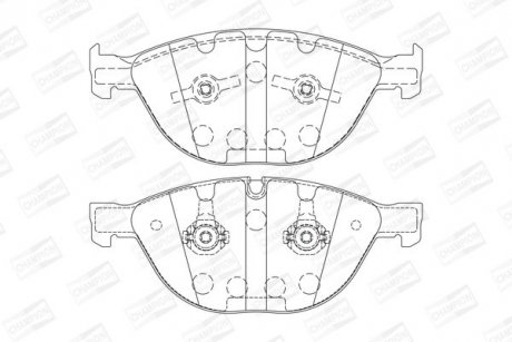 Гальмівні колодки передні BMW 5 /6 / 7 / Jaguar F-type / Rolls Royce Phantom VII CHAMPION 573150CH