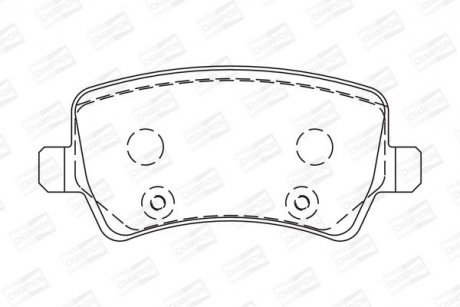 Гальмівні колодки задні Land Rover Freelander 2, Range Rover Evoque/ Ford Galaxy / Volvo V60, V70 CHAMPION 573250CH