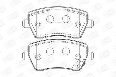 Гальмівні колодки передні NISSAN ALMERA, MICRA, NOTE/ OPEL AGILA/ SUZUKI SPLASH, SWIFT CHAMPION 573255CH