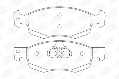 Гальмівні колодки передні Renault Logan / Dacia Logan, Sandero (2005->) CHAMPION 573295CH