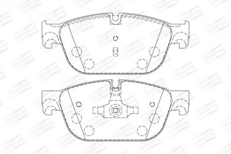 Гальмівні колодки передні Peugeot 308, 407, 508 / Citroen C4,C5, C6, DS5 CHAMPION 573338CH