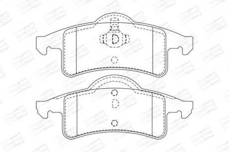 Гальмівні колодки задні Jeep Cherokee, Grand Cherokee CHAMPION 573374CH (фото 1)