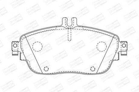 Гальмівні колодки передні Mercedes A-Class, B-Class, GLA, CLA / Infiniti Q30 CHAMPION 573403CH