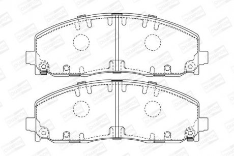 Гальмівні колодки передні Jeep Wrangler IV / Fiat Fremont / Dodge Jorney CHAMPION 573411CH