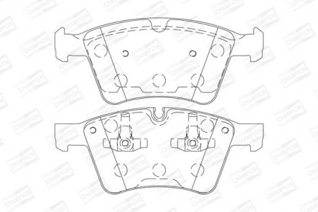 Гальмівні колодки передні Mercedes M-Class, GL, R-Class CHAMPION 573424CH